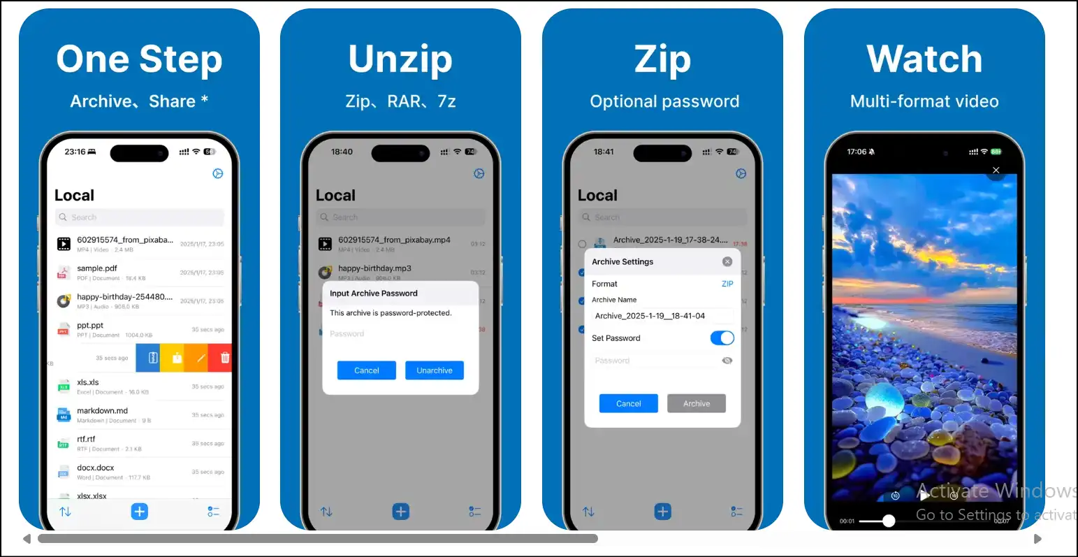 Zip Opener -unzip RAR 7z files