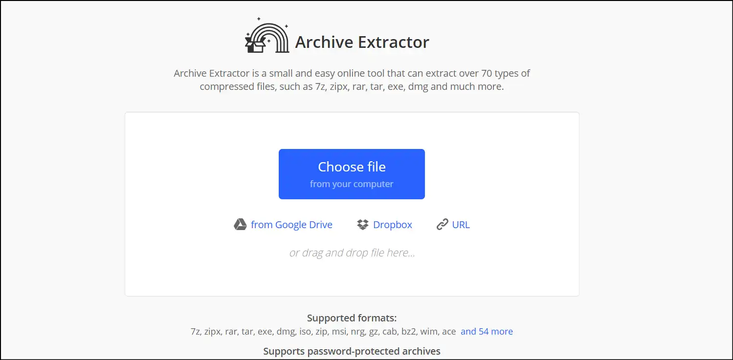Archive Extractor Online