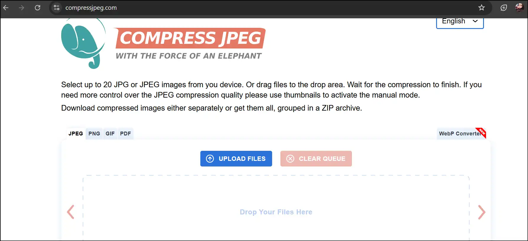 CompressJPEG interface