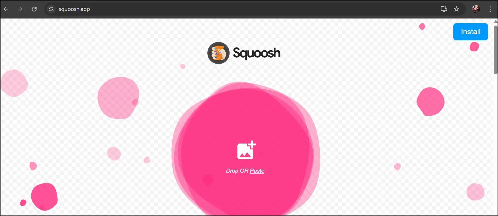 Squoosh interface