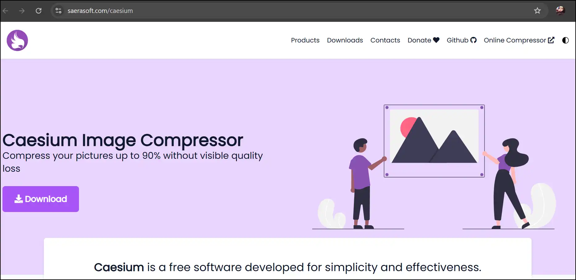 Caesium Image Compressor interface