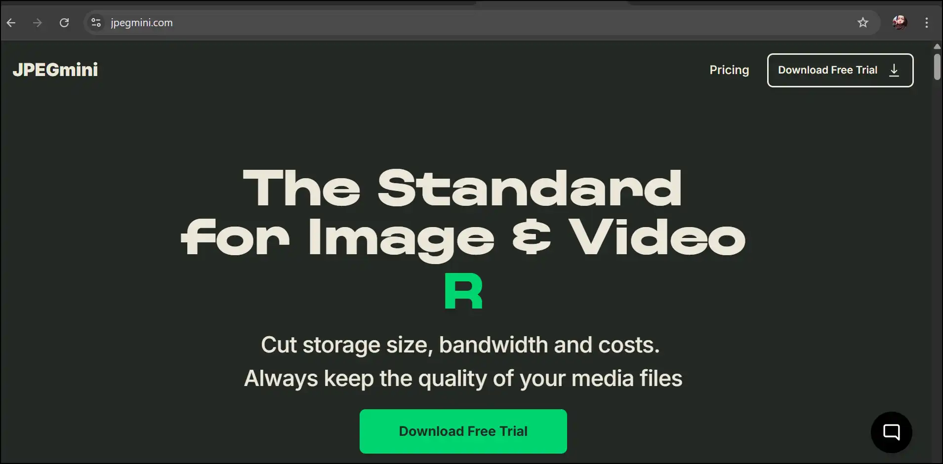 JPEGmini interface