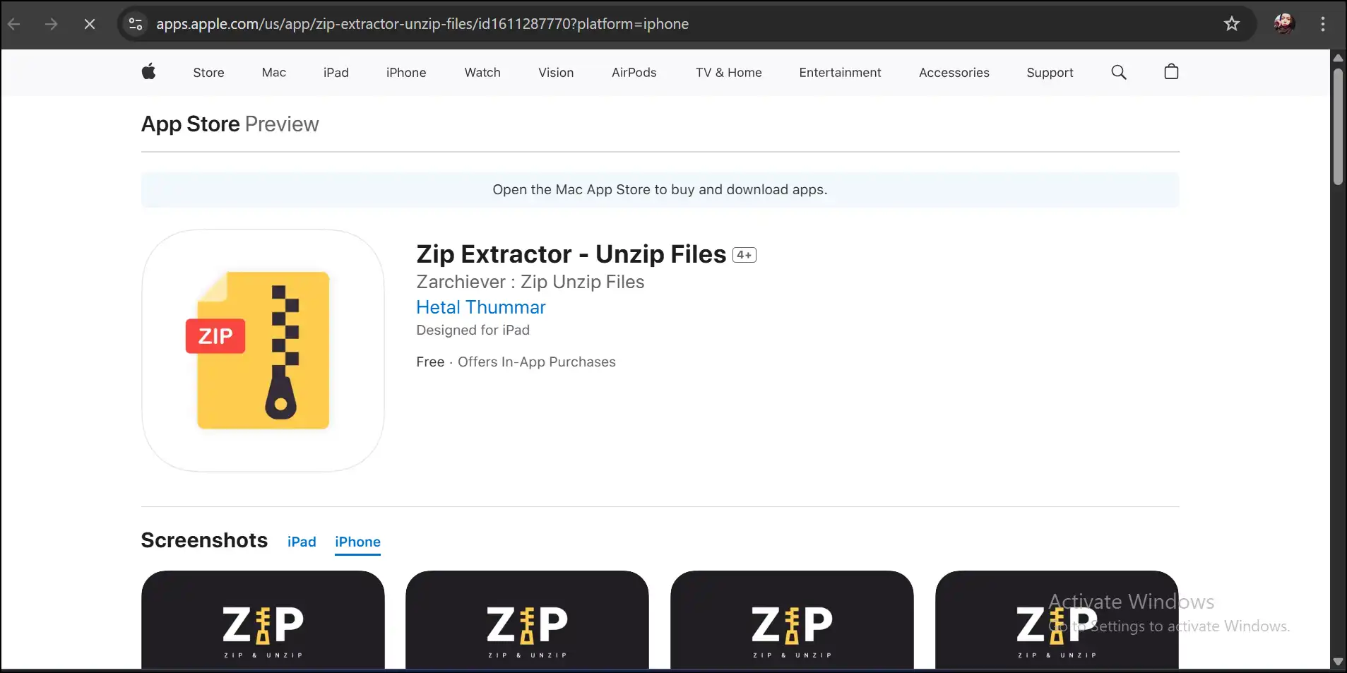 Zip Extractor zip file opener for iPhone