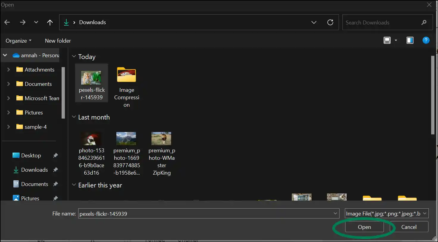 Select image file to change the aspect ratio of a photo with WMaster Zipking