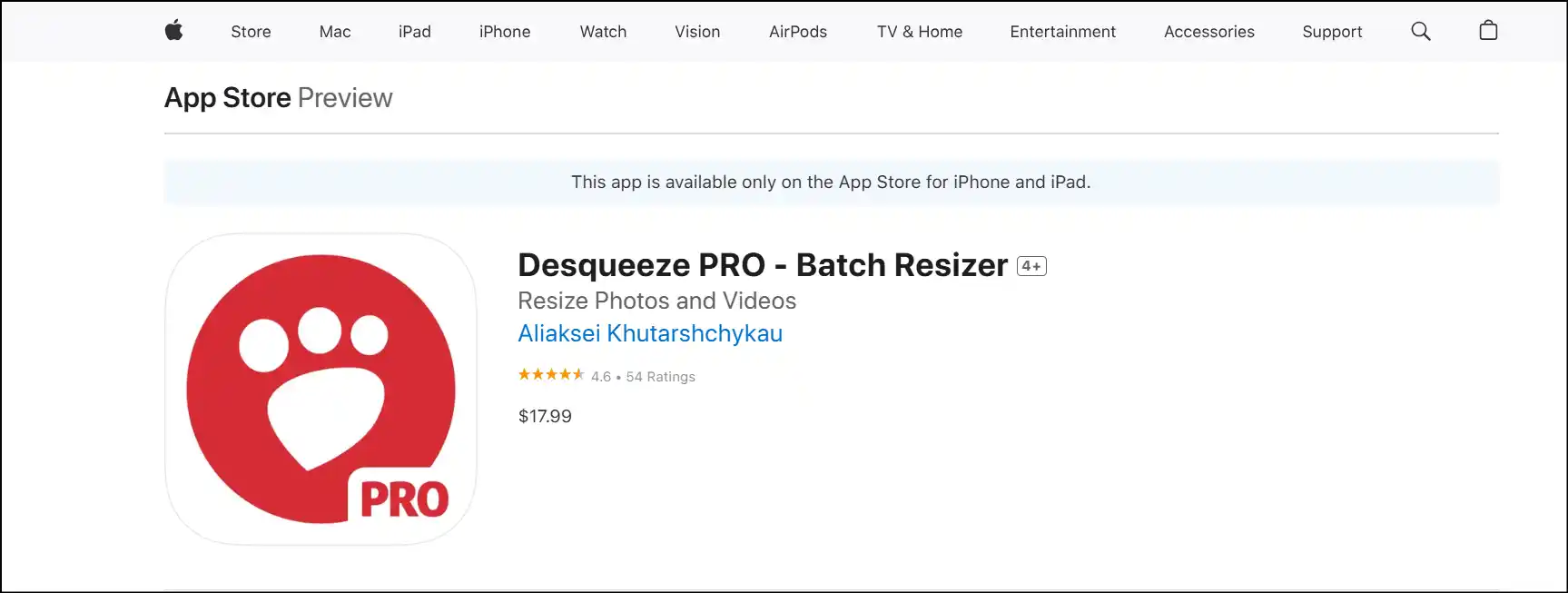 Download Desqueeze Pro to change photo aspect ratio on iPhone