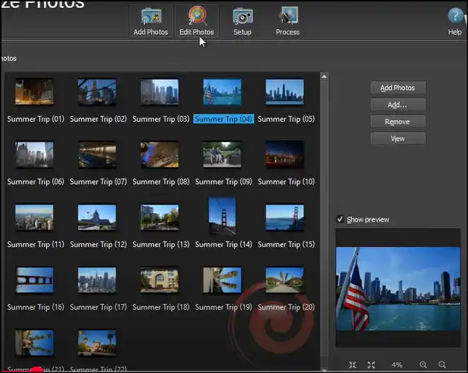 Tap Edit Photo to change aspect ratio of photo on Mac with BatchPhoto