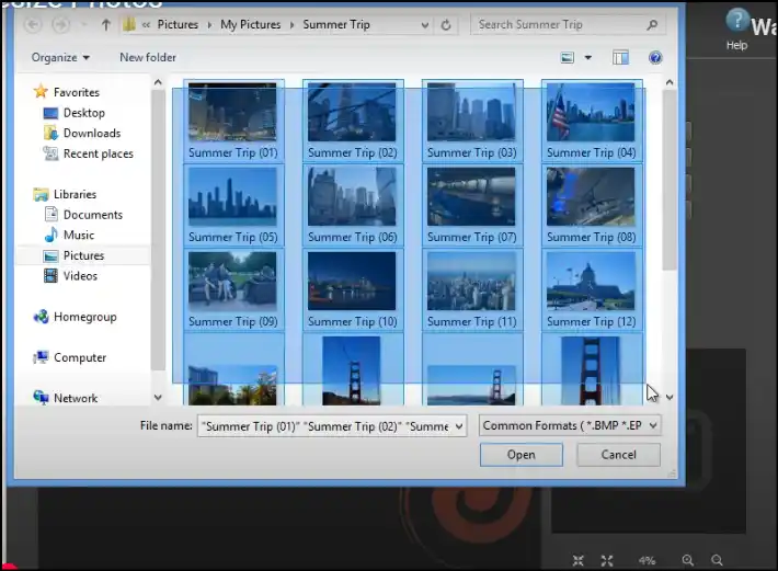 Select photo to change aspect ratio on Mac device using BatchPhoto