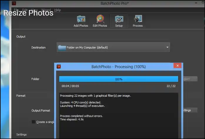 Access and use the resized photos with changed aspect ratio