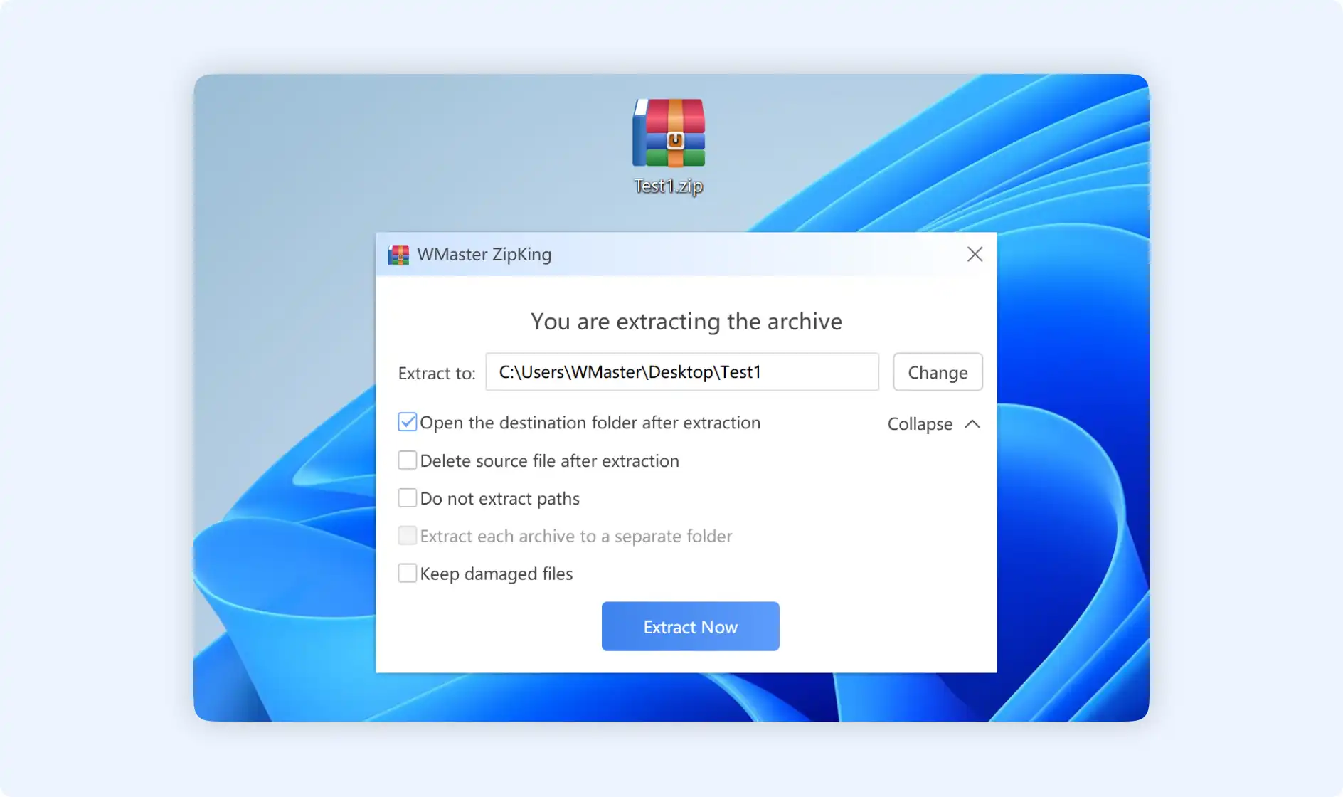 a pop up windows notice you to choose storage path