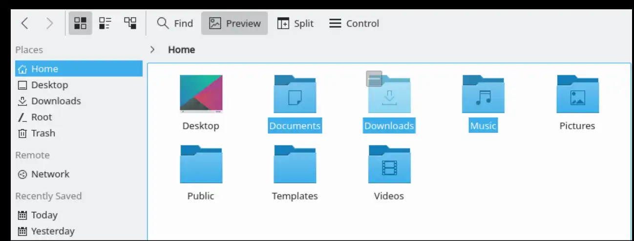 Select folders to compress into zip file on Linux system