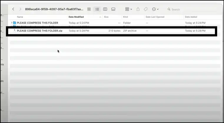 Access your zip file-compress folders into zip files on Mac