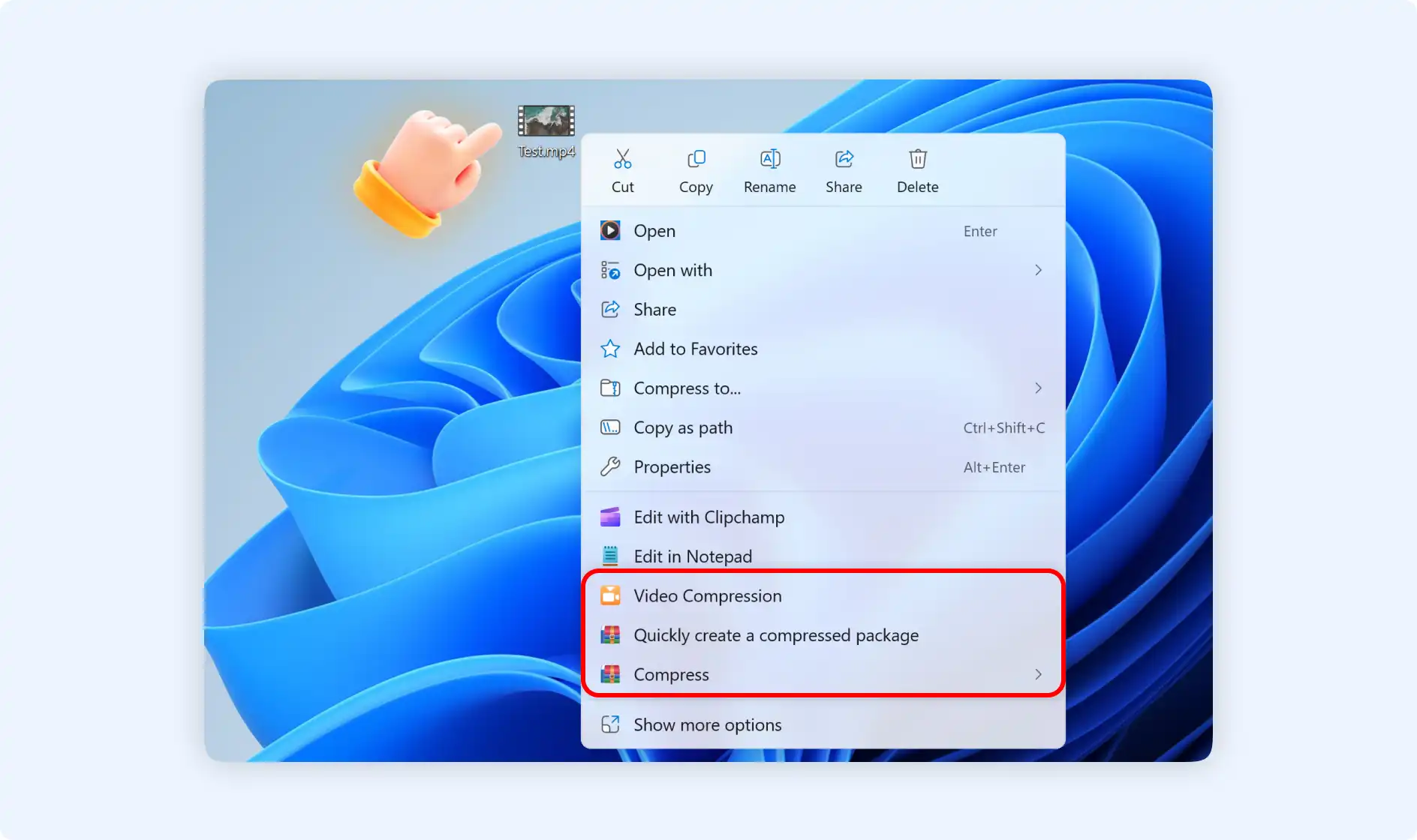3 situations to compress videos by right-click-operation