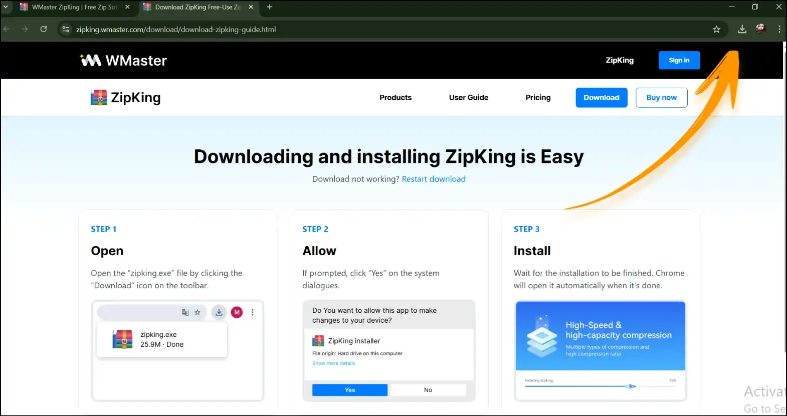 Install WMaster Zipking to compress Word files