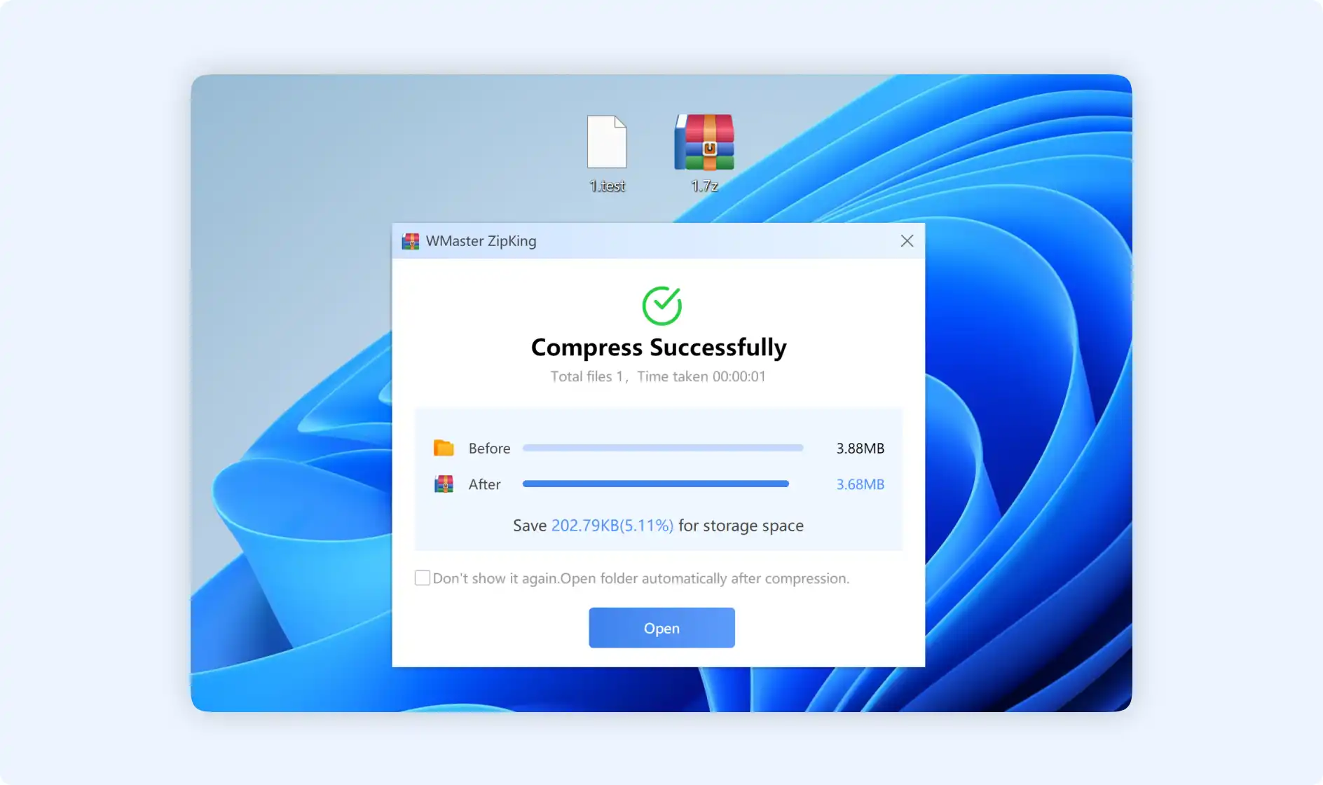 Create a 7z package successfully