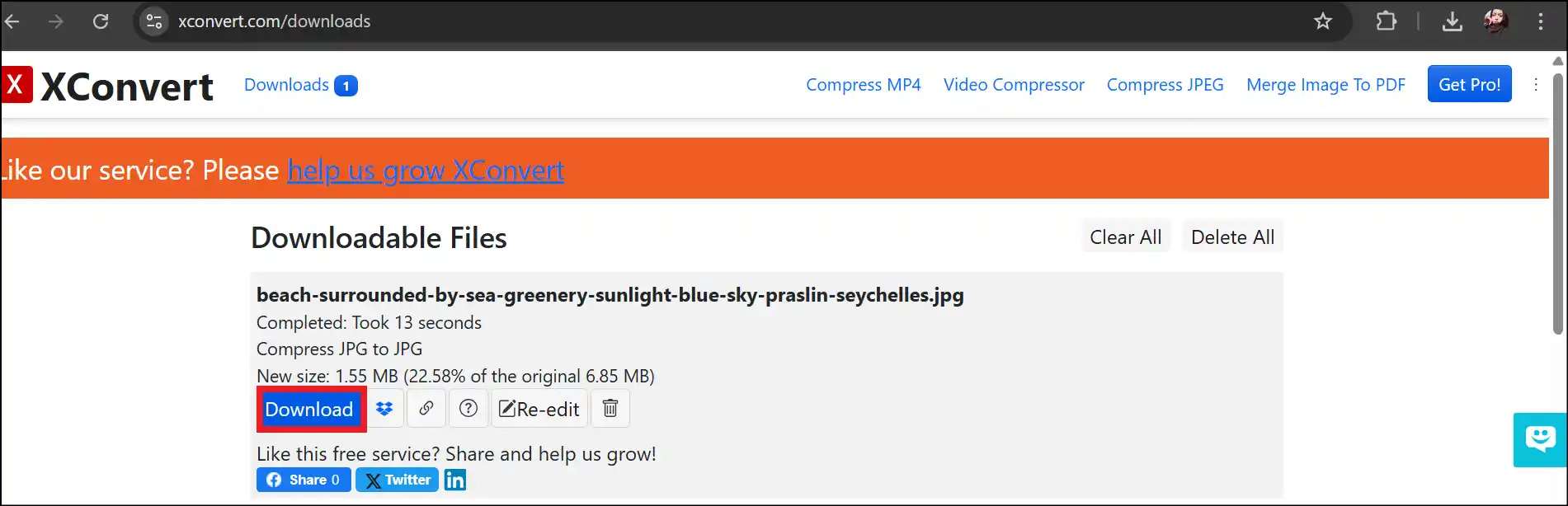 Download the compressed image