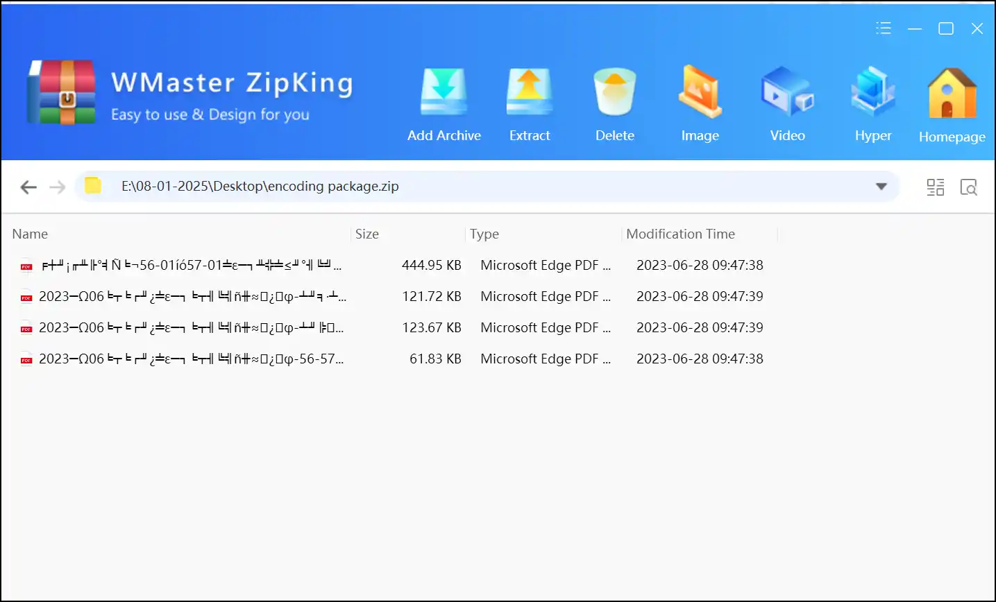 Upload zip file with encoding errors to fix encoding errors with Zipking