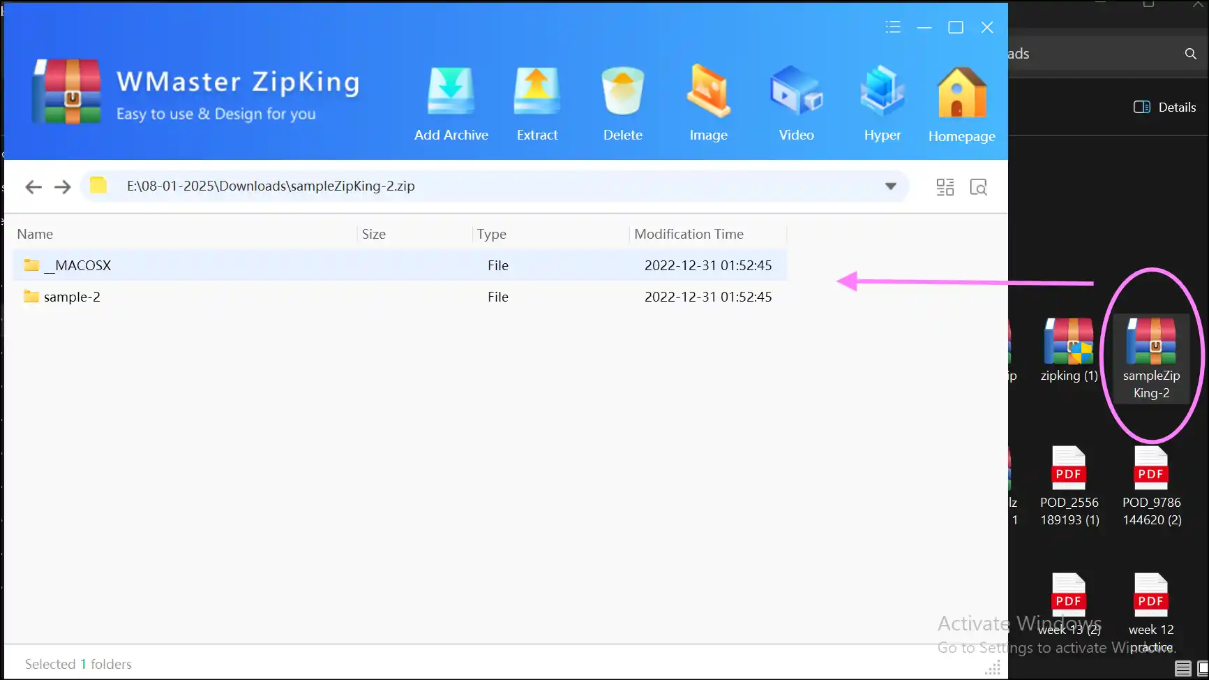 Open your broken zip file again after removing threats using Windows Security Scan