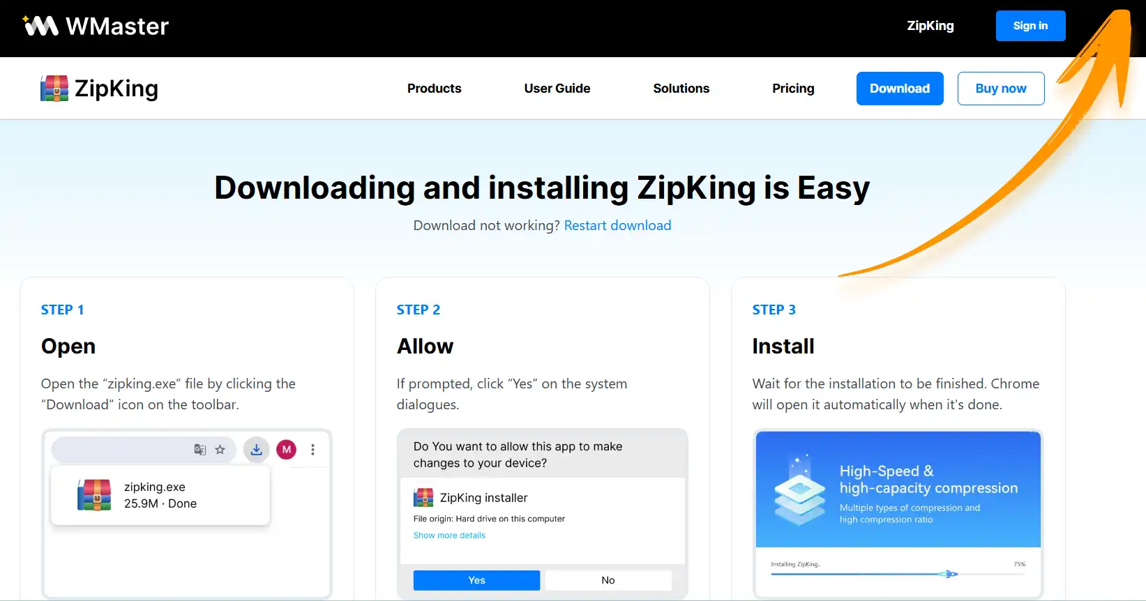 Downloading WMaster Zipking