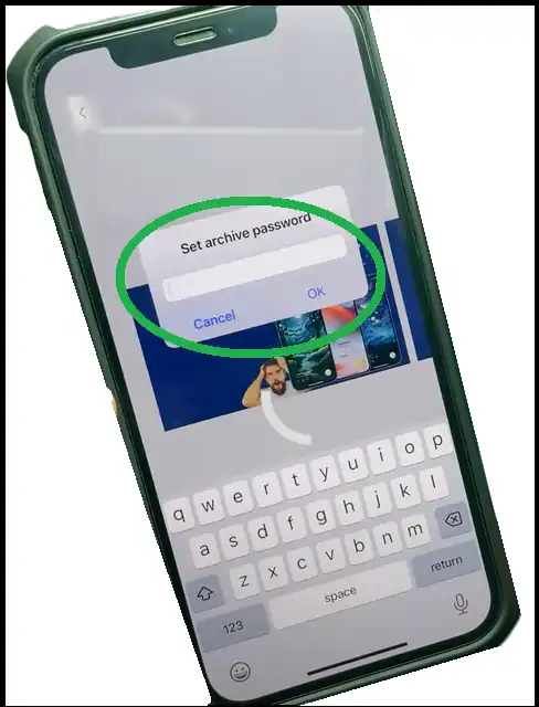 Set password for your zip file—steps for how to secure a zip file on iPhone