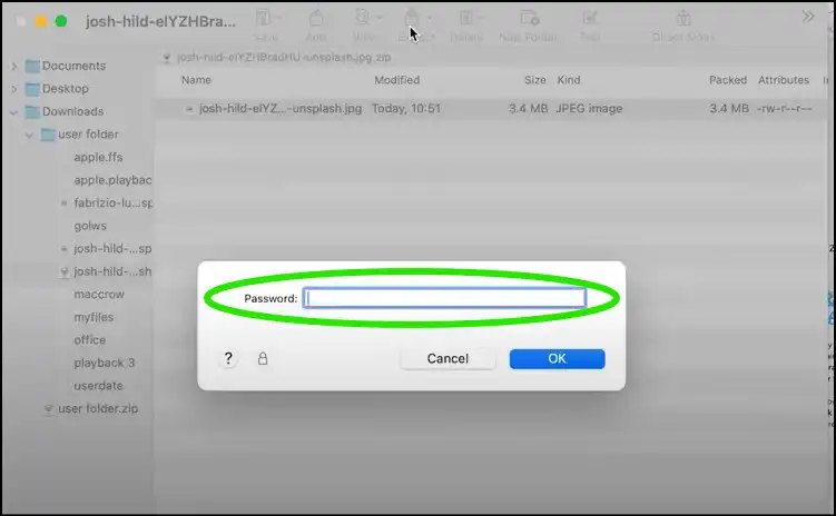 Put a password