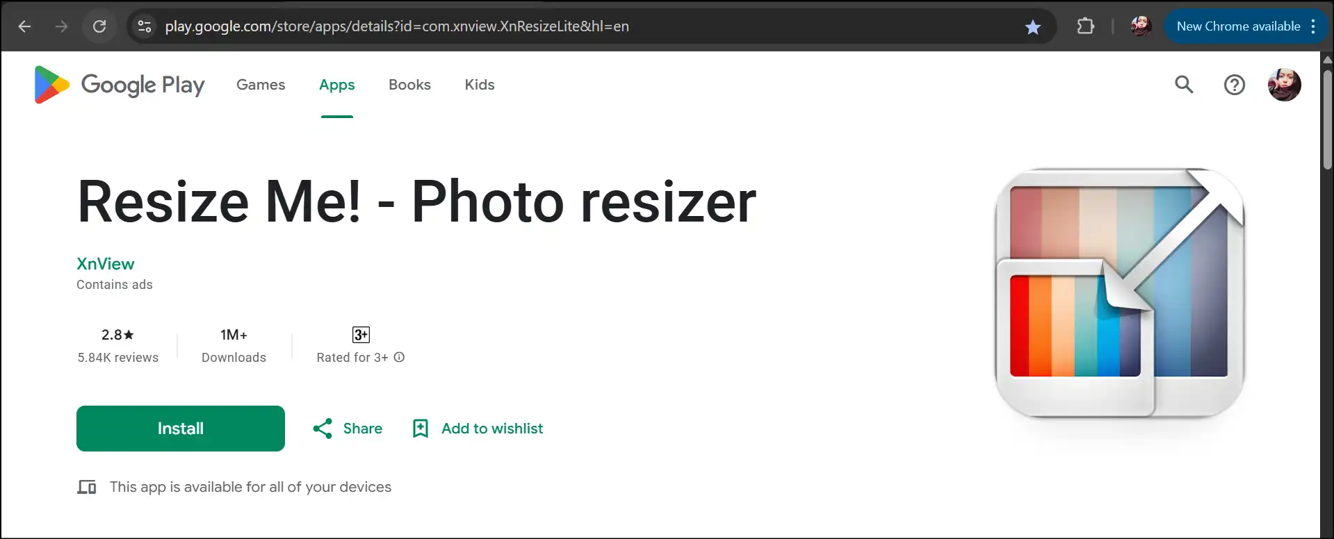Download Resize Me to make JPEG file size smaller on Android