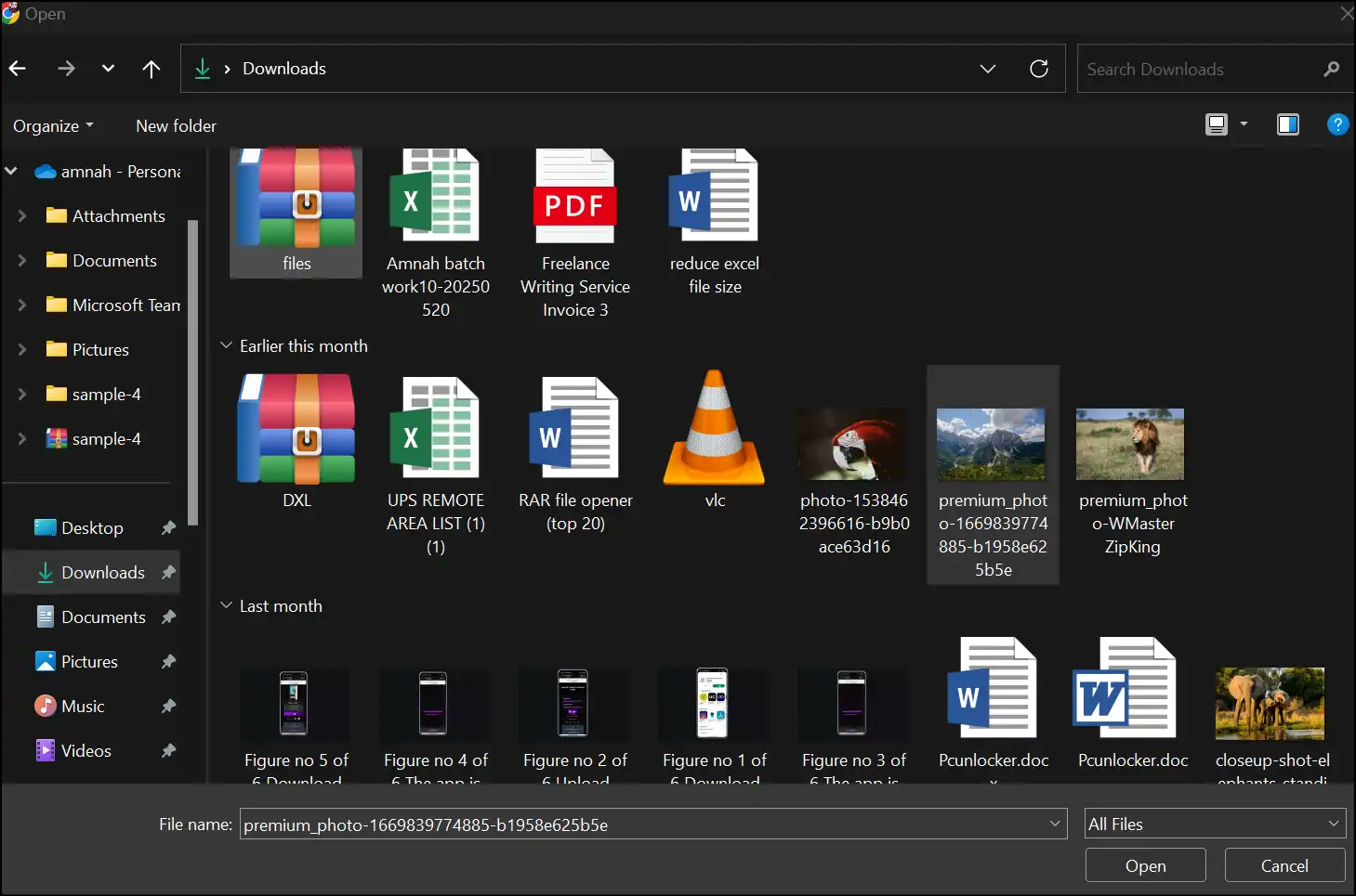 Select file to make photo size smaller online