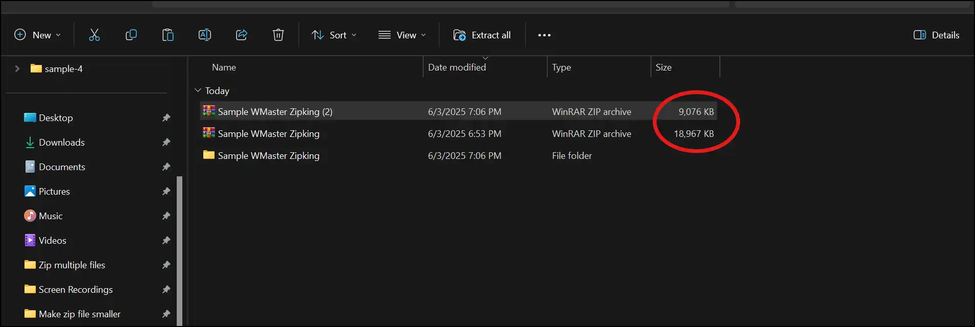 Learn steps for how to make a compressed zip file smaller with WinRAR