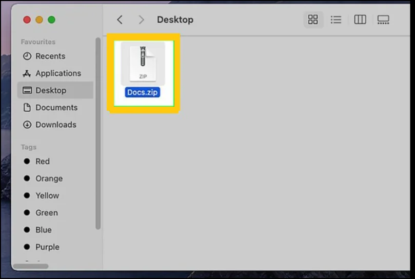 Double click to create extracted zip file folder