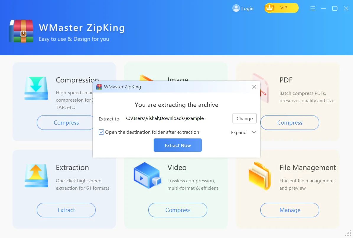 Extracting ACE files Using WMaster ZipKing