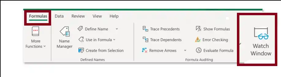 Open Excel file to tap on Watch Window