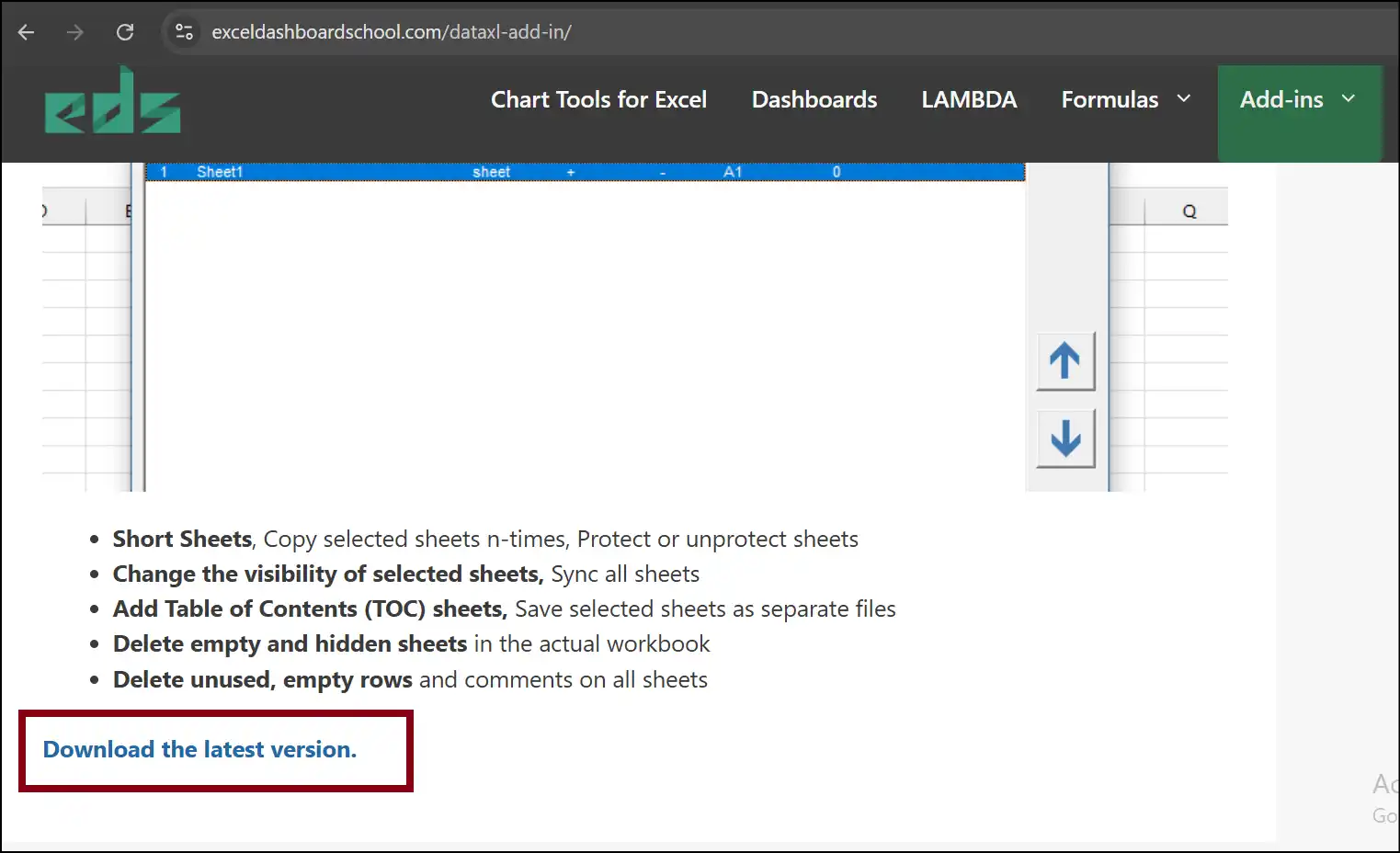 Download DataXL Add-in to split Excel file