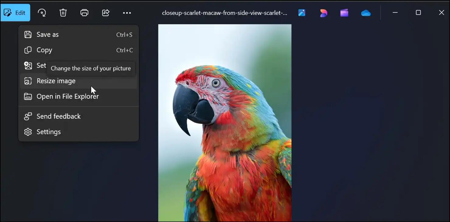 click 3 dots and tap on Resize Image to compress JPG file