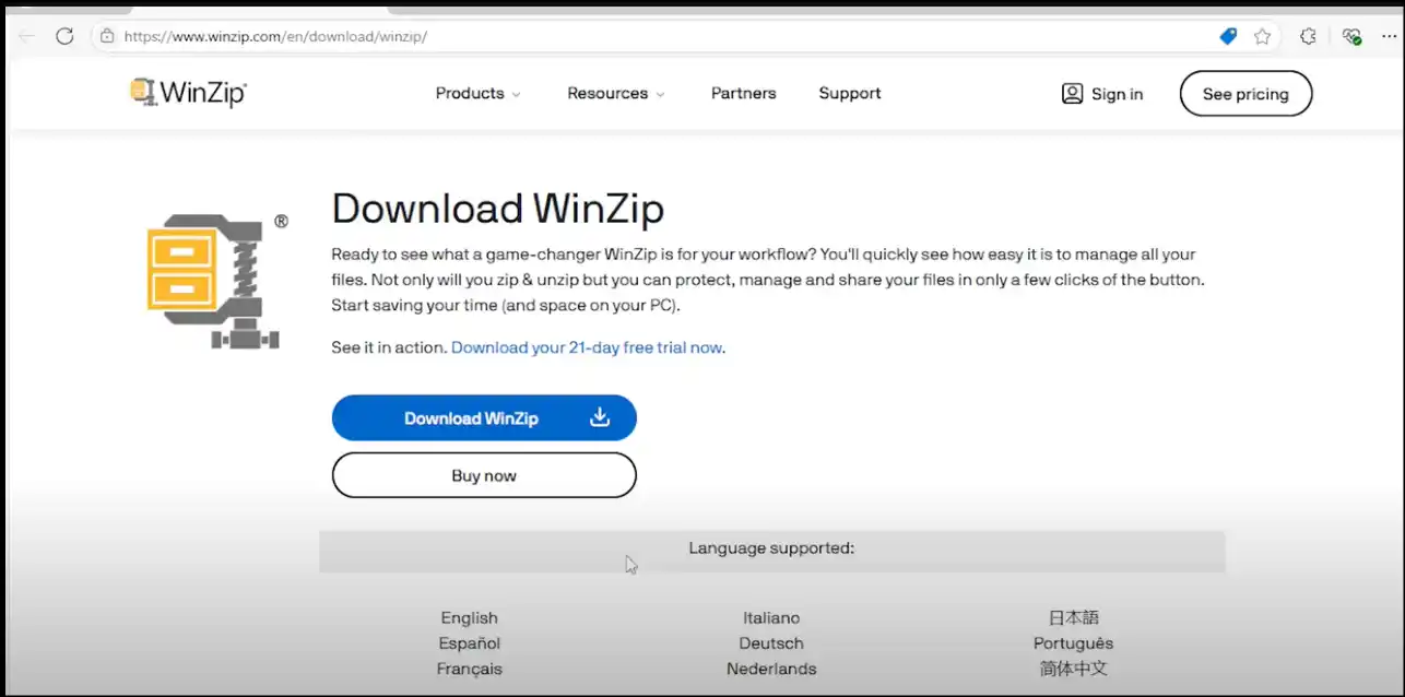Download Winzip to fix zip files