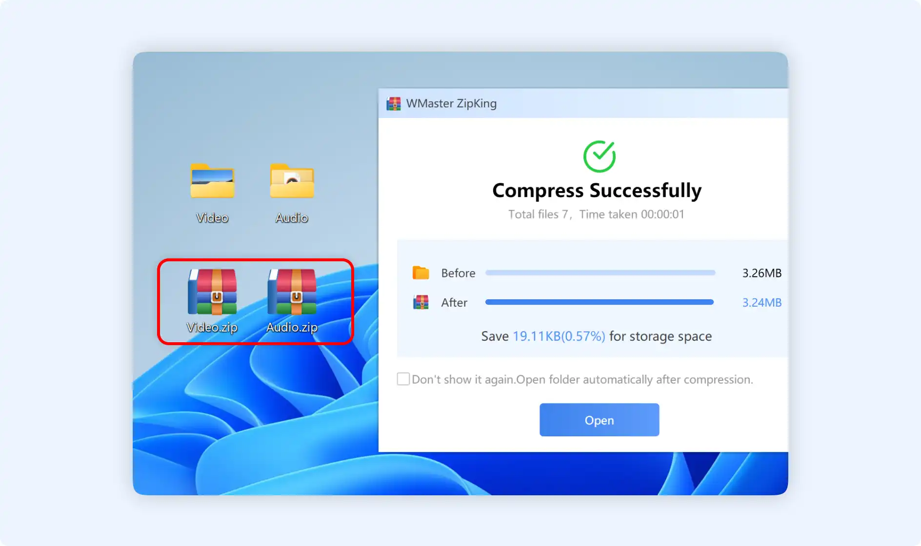 create separate zip package for each of your folders automatically
