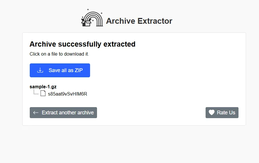 Extract the GZ files