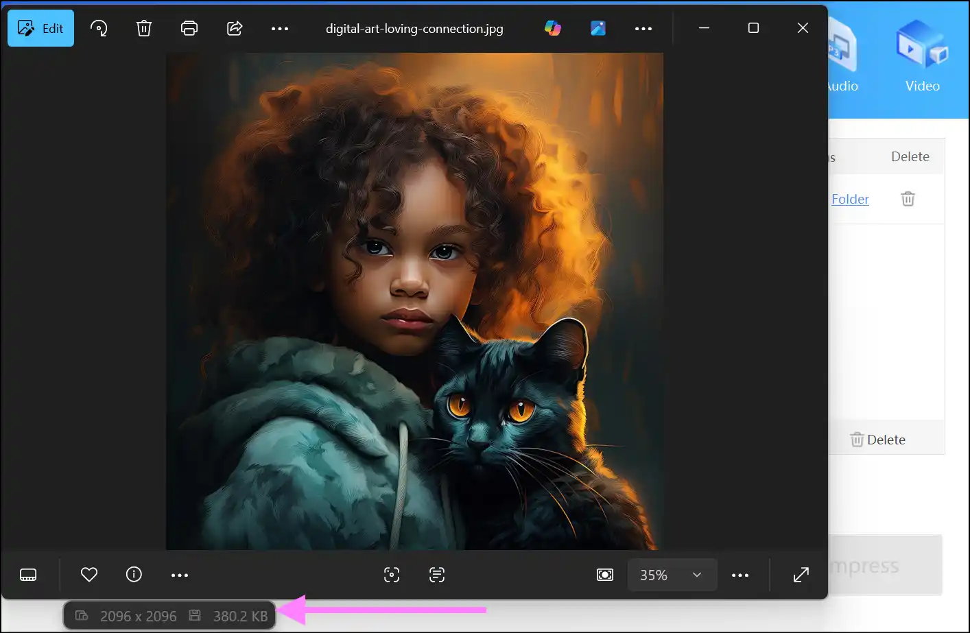 Verify the lossless compression results using WMaster Zipking