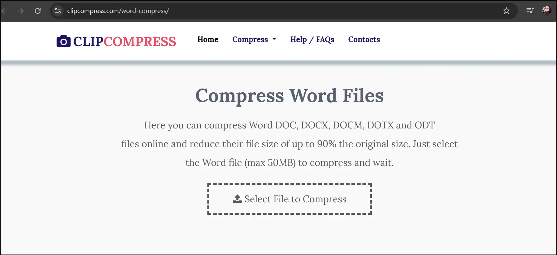 Clipcompress interface