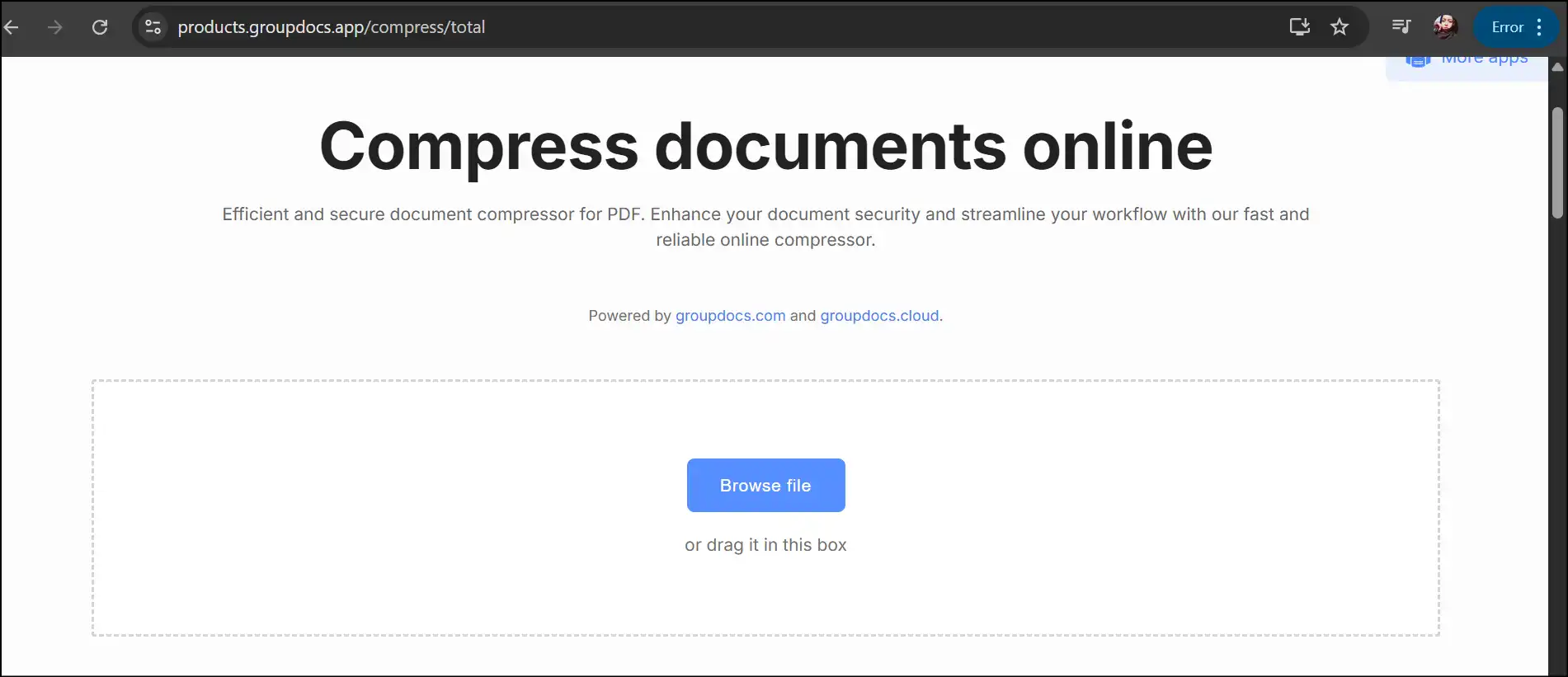 Groupdocs interface