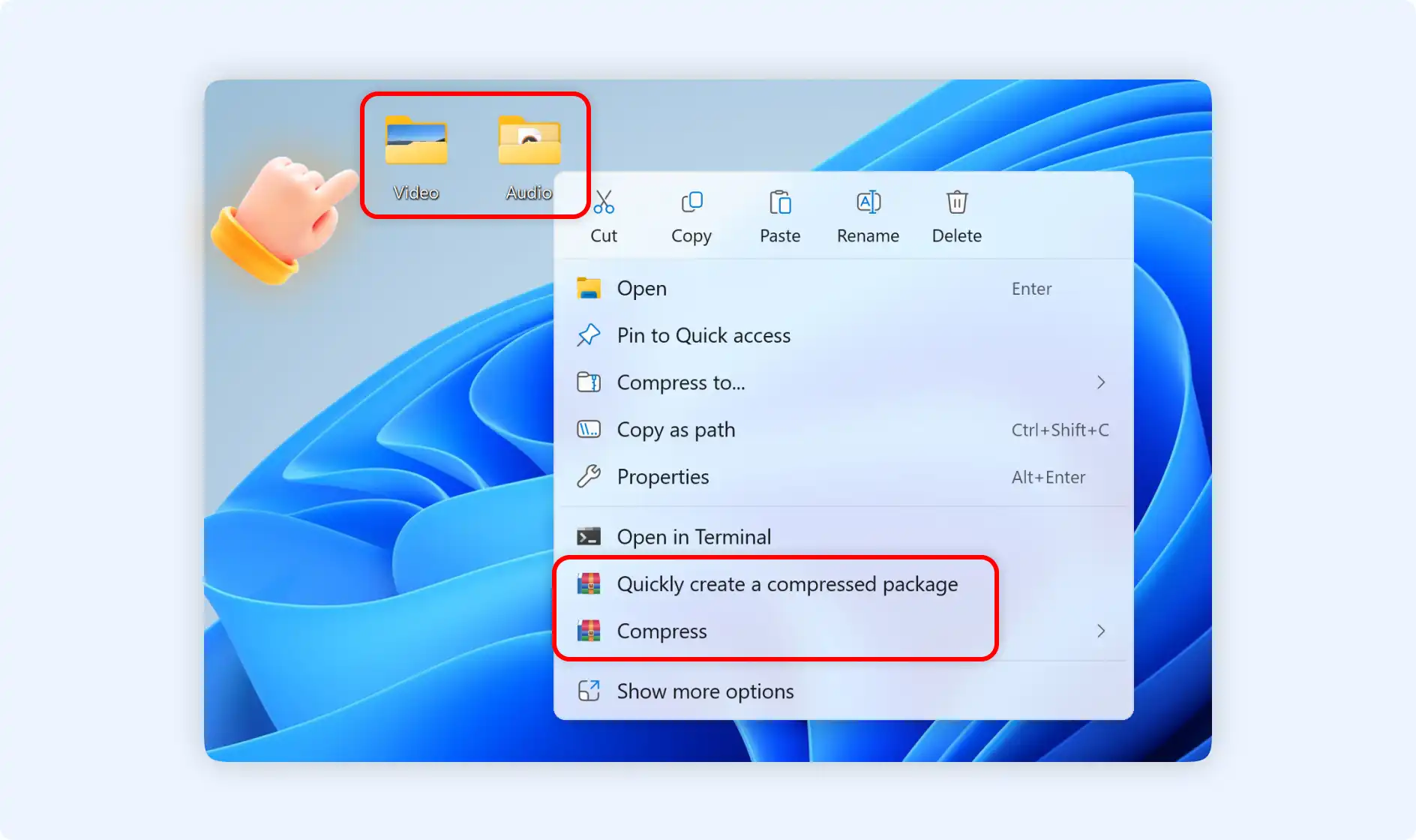2-situations-when-zip-folders-by-zipking-right-click-operation