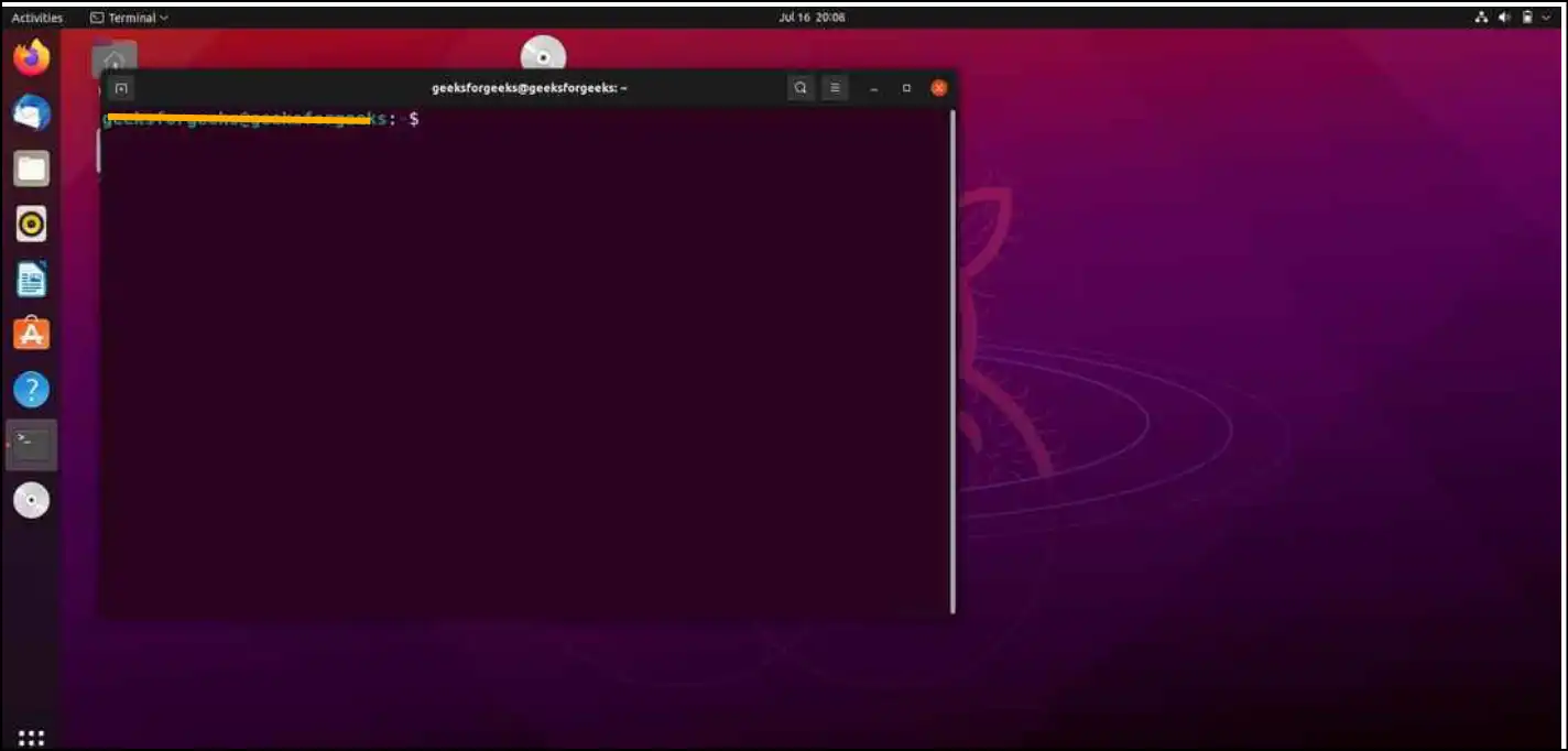 Open terminal on your Linux system to create zip archive with multiple files