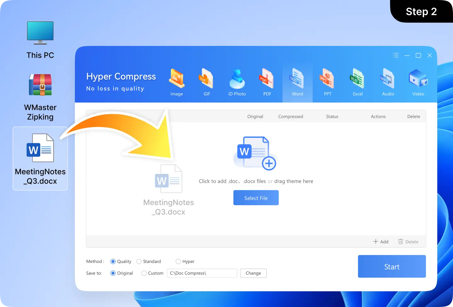 Upload Word Documents