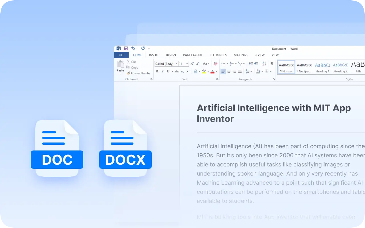 Decrease Word (.doc/.docx) File Size in One Click Diagram