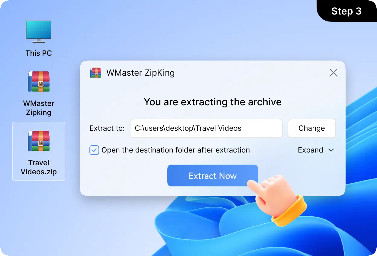 Start Unzipping Files
