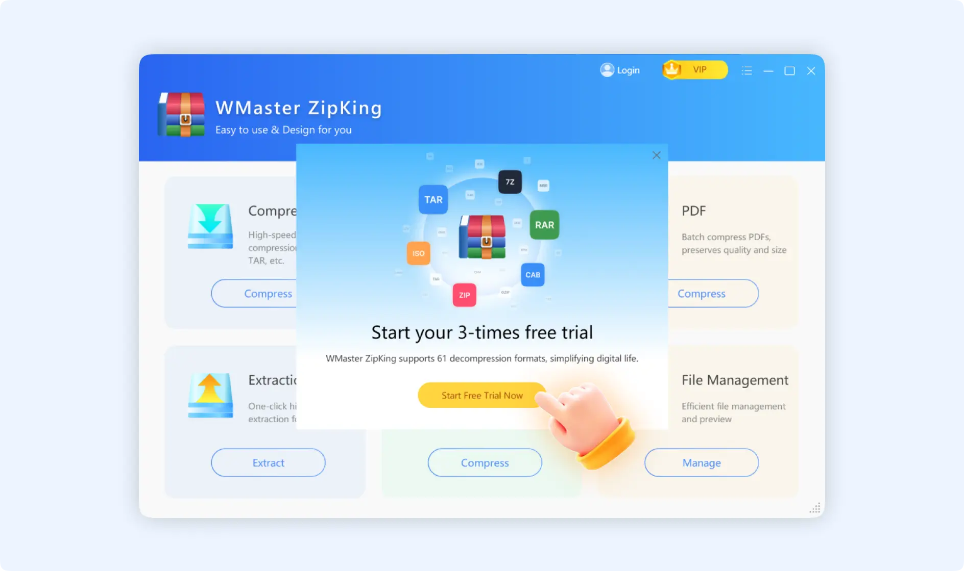 click start your 3 times free trial